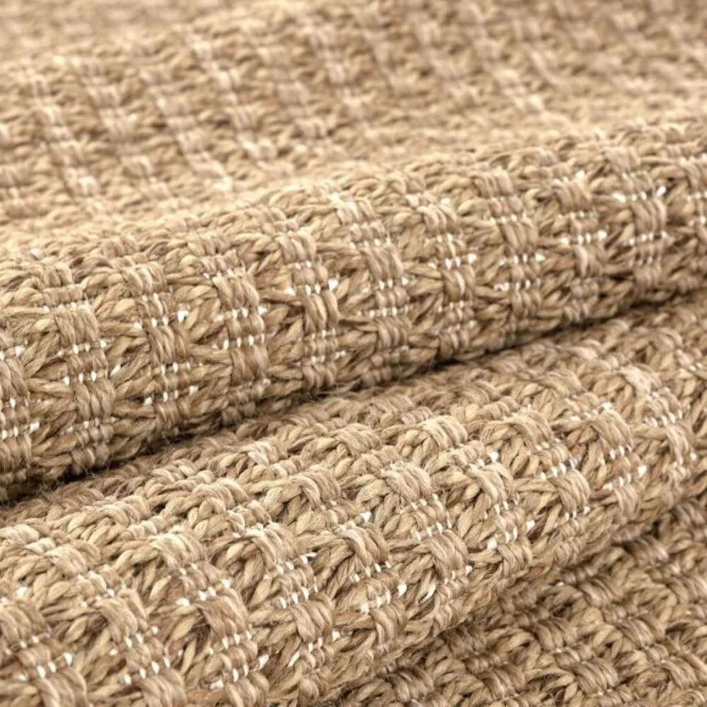 New 4x6 Natural Jute Rug, Washable Indoor Outdoor Boho Carpet for Home & Patio